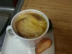 Classic French Onion Soup with Gruyere Crust