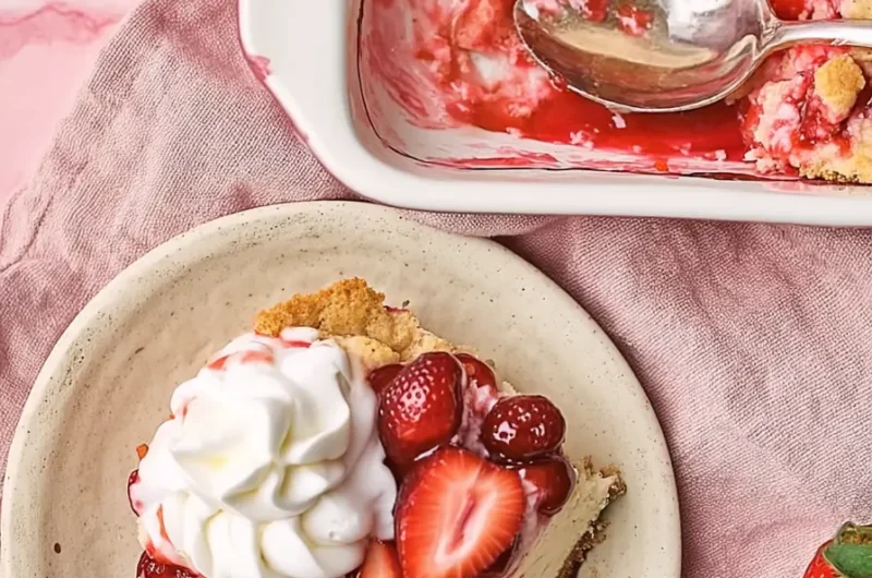 Strawberry Cheesecake Dump Cake