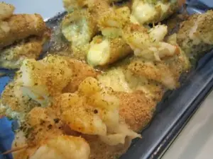 Stuffed Chicken Topped with Shrimp