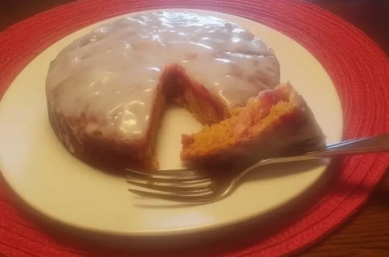 White Chocolate Raspberry Poke Cake